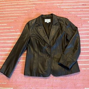 Worthington Brown Genuine Lambskin Jacket Women’s Medium